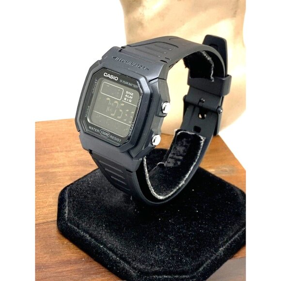 Casio Men's Watch W800H-1BV Illuminator Quartz Digital Black Resin Sport 3240 - Picture 2 of 15